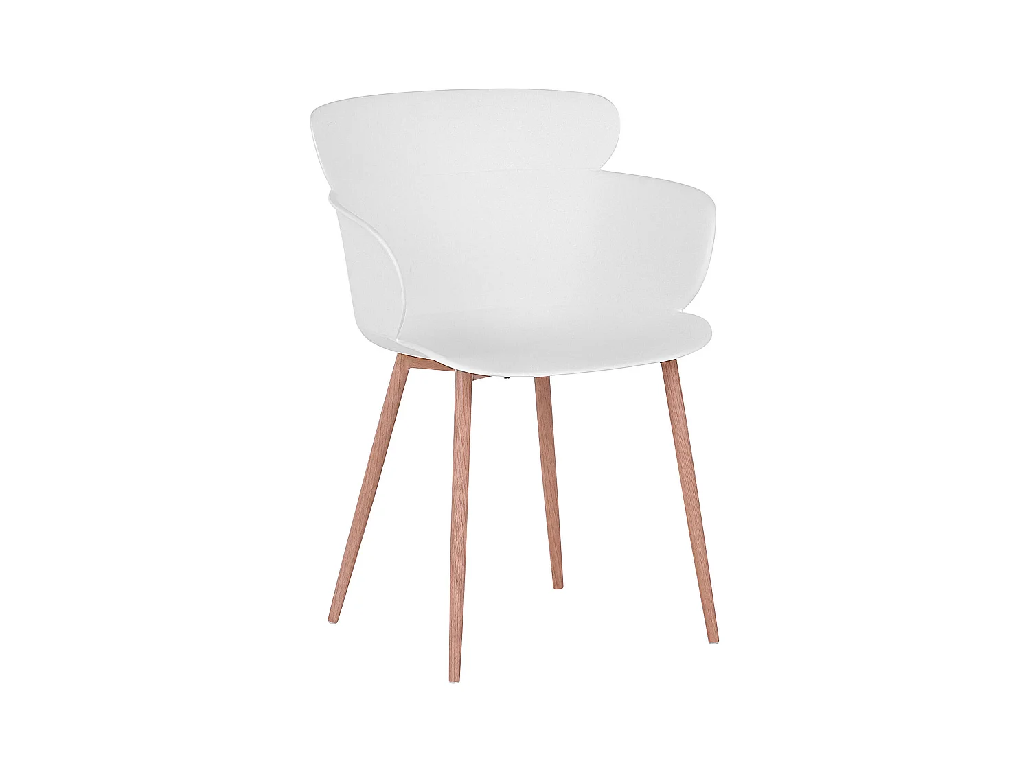 Weißes 2er Set Esszimmerstuhl aus Kunststoff Sumkley