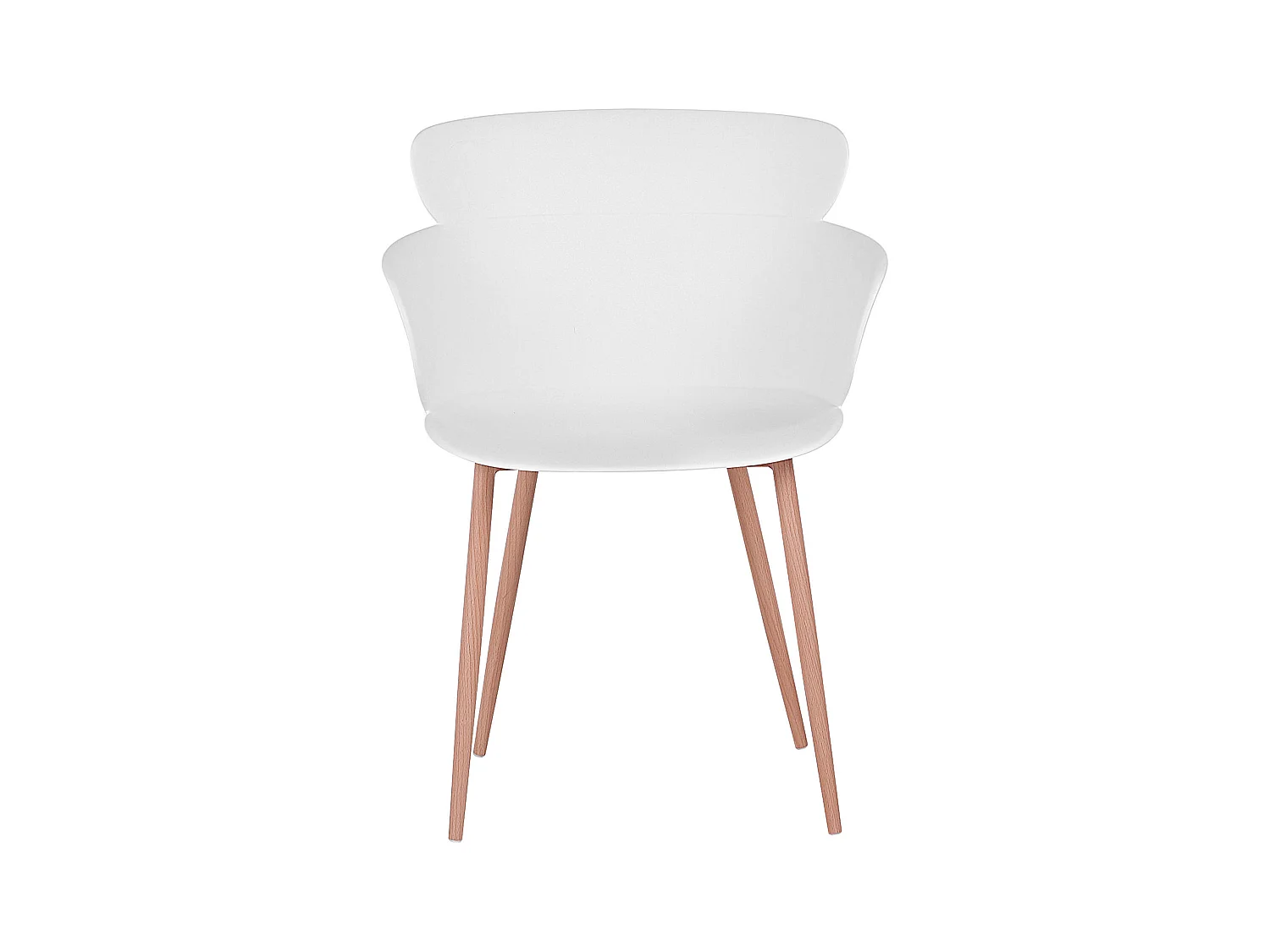 Weißes 2er Set Esszimmerstuhl aus Kunststoff Sumkley