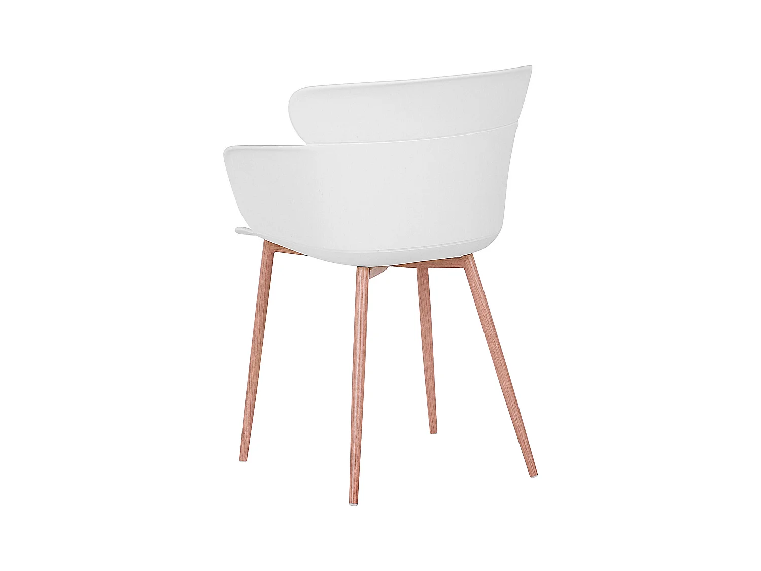 Weißes 2er Set Esszimmerstuhl aus Kunststoff Sumkley