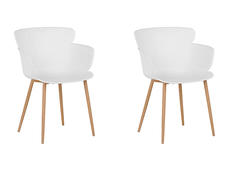 Set van 2 eetkamerstoelen SUMKLEY Wit