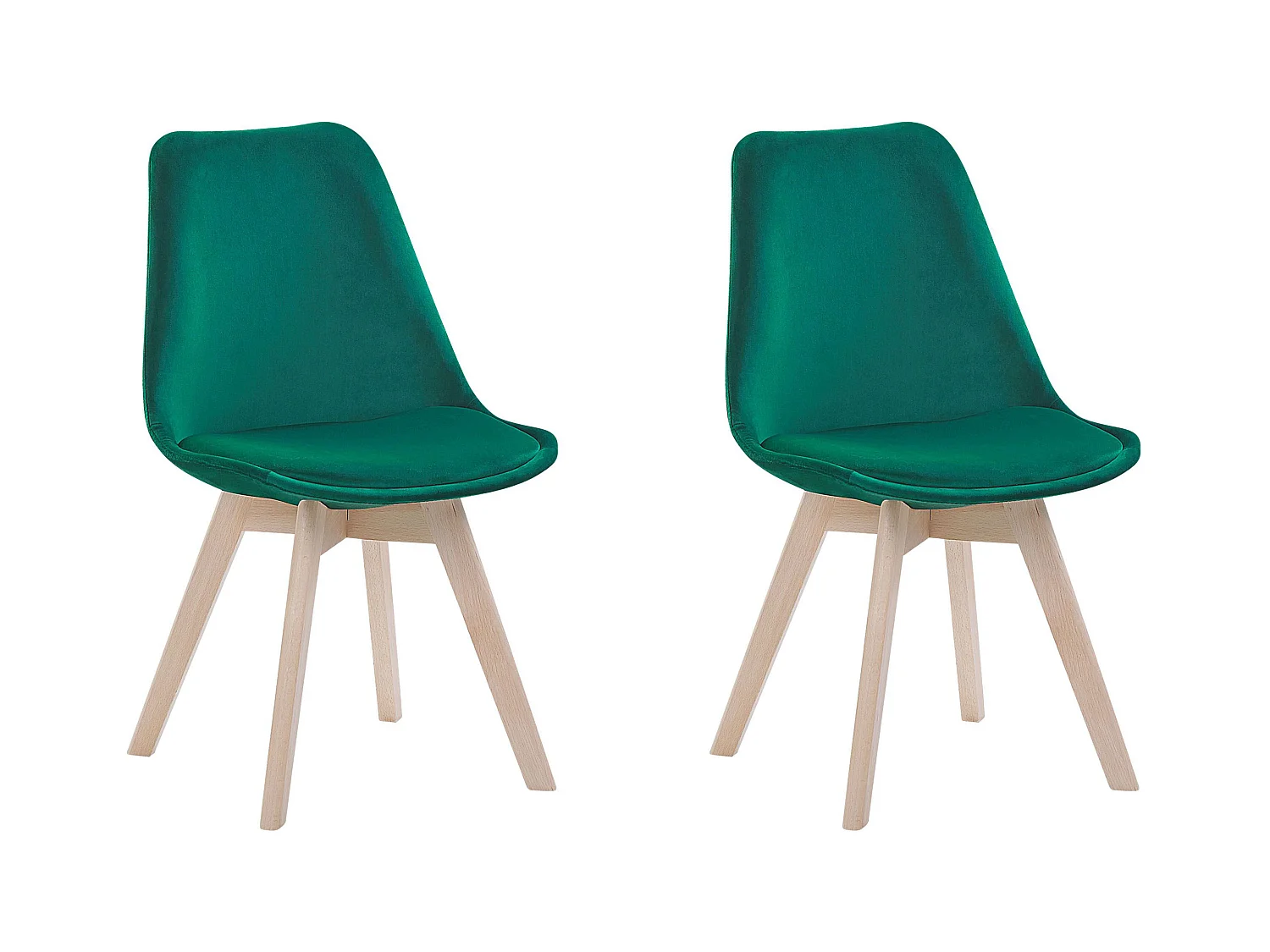 Set van 2 eetkamerstoelen DAKOTA II Fluweel Groen