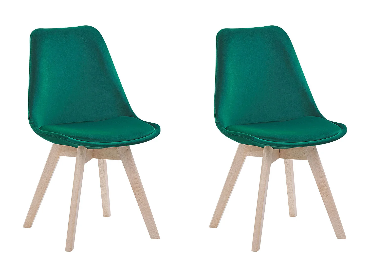 Set van 2 eetkamerstoelen DAKOTA II Fluweel Groen