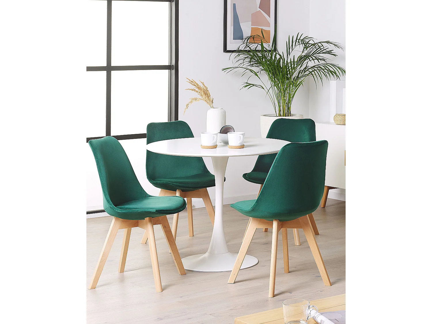 Set van 2 eetkamerstoelen DAKOTA II Fluweel Groen