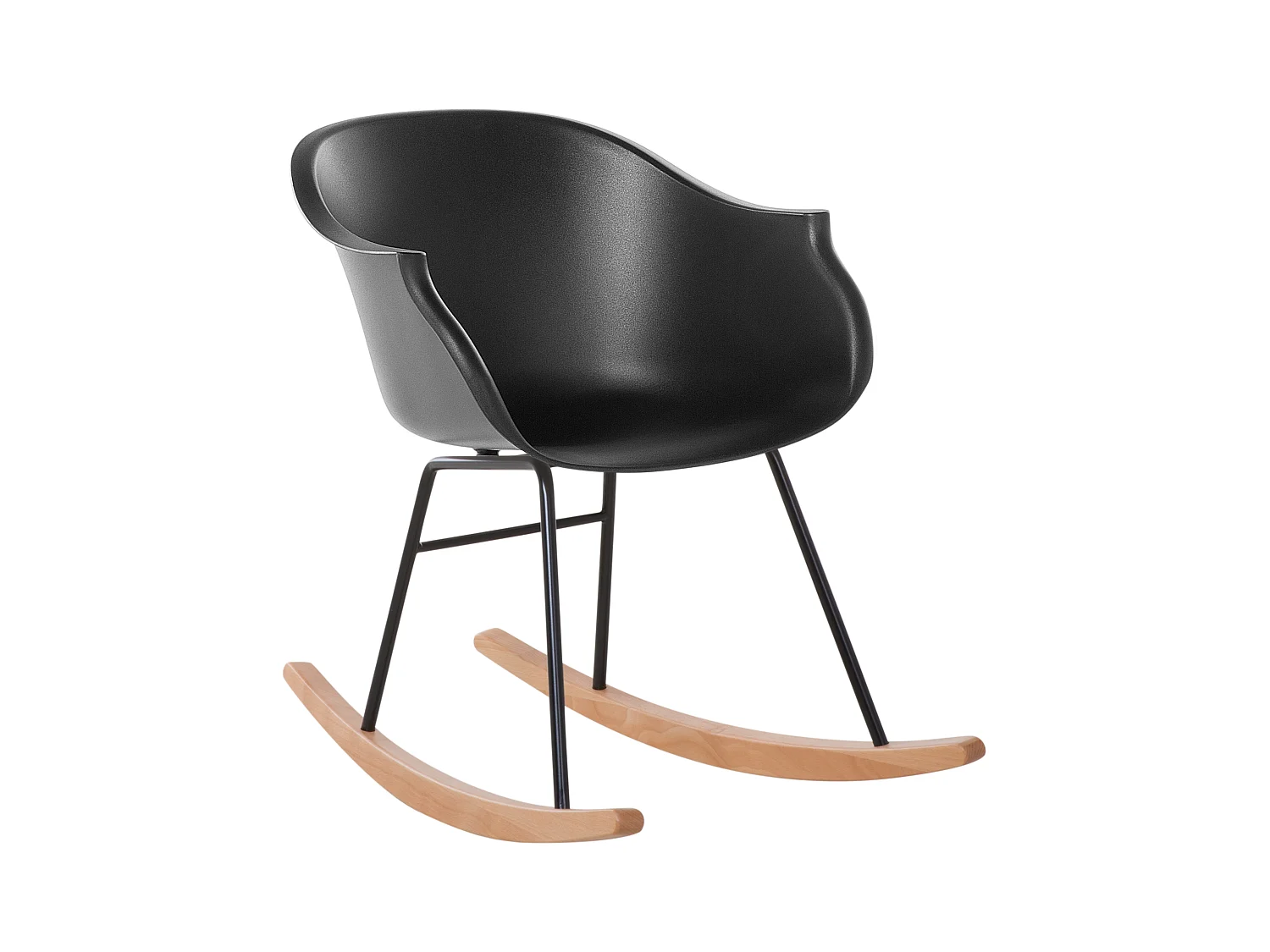 Fauteuil à bascule HARMONY Matière synthétique Noir