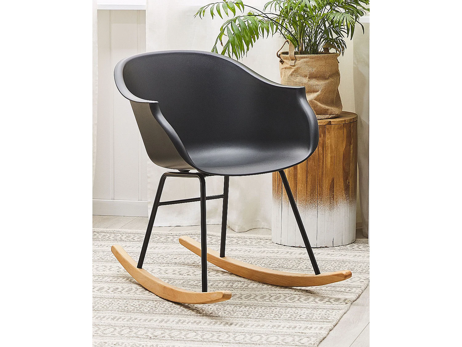 Fauteuil à bascule HARMONY Matière synthétique Noir