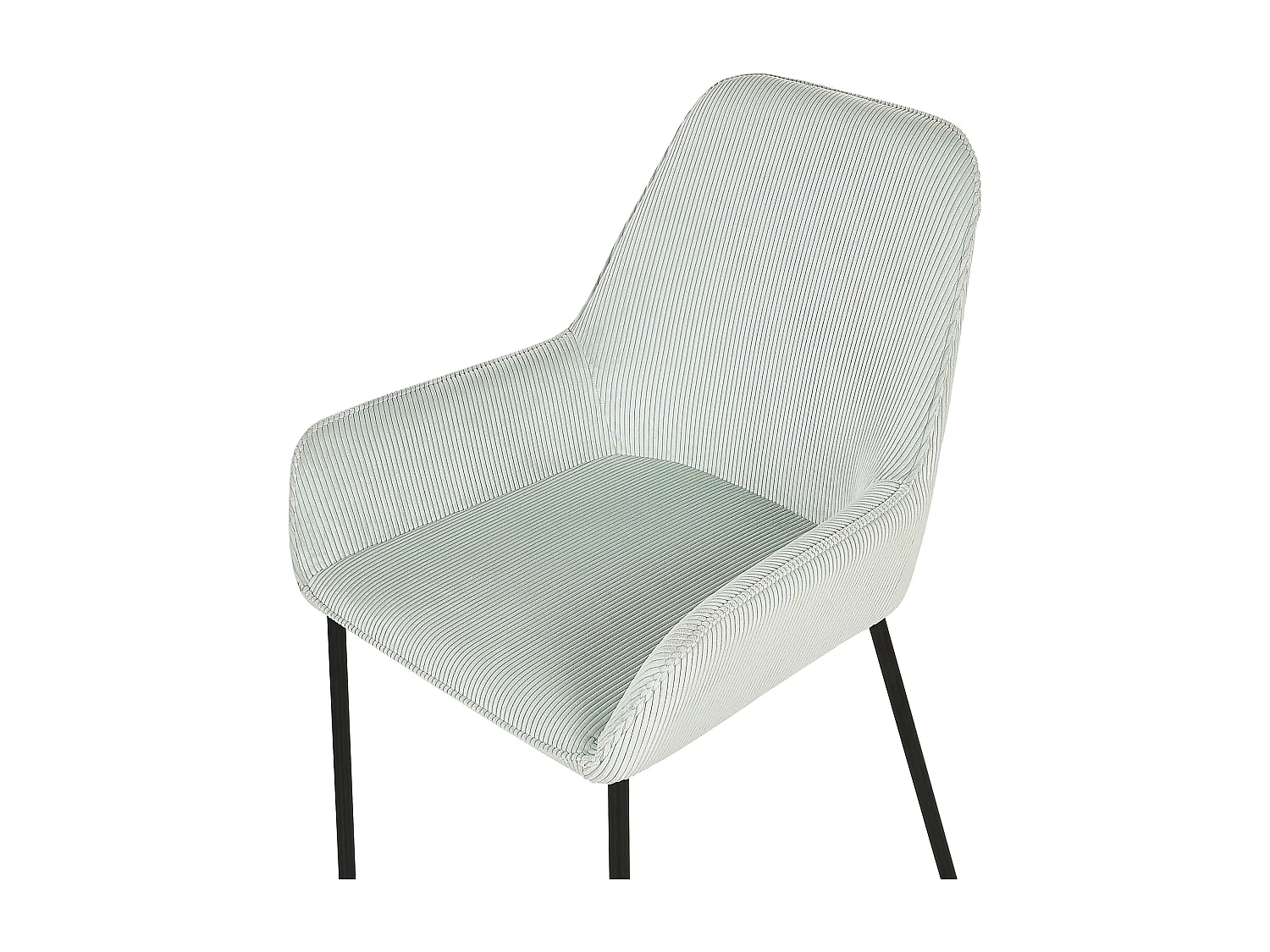 Lot de 2 chaises de salle à manger LOVERNA Velours côtelé Vert menthe
