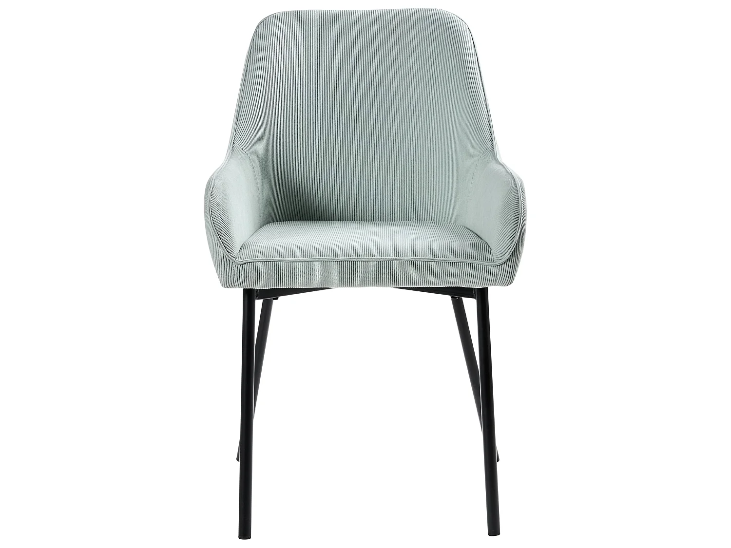 Set of 2 Dining Chairs LOVERNA Corduroy Mint Green