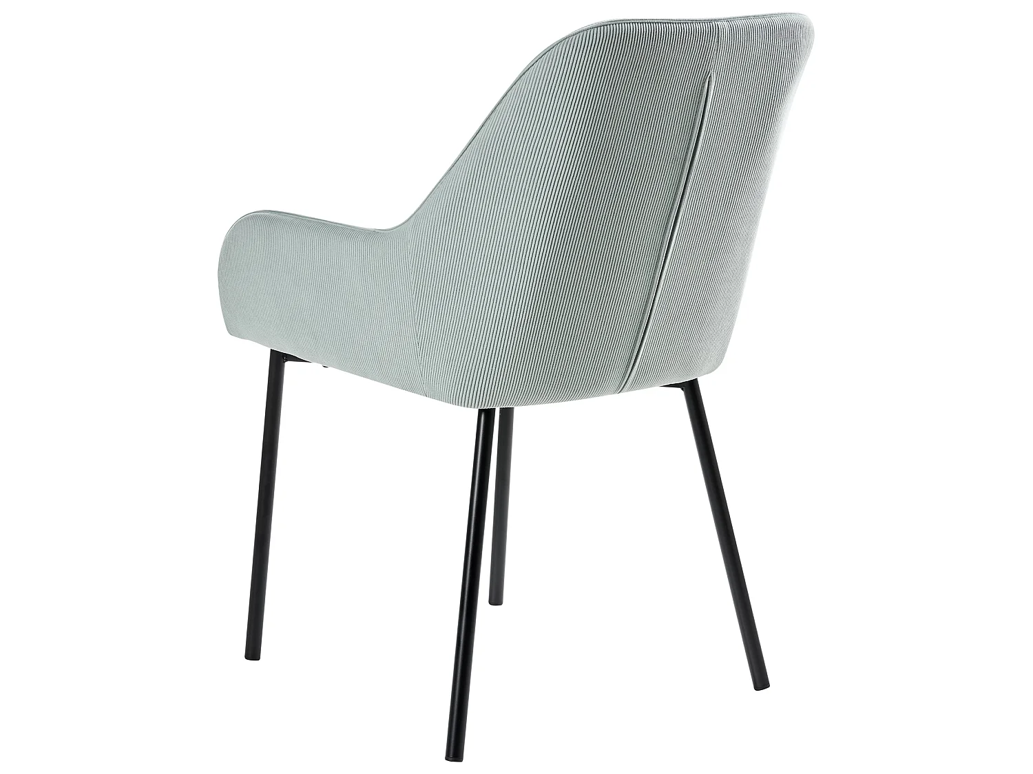 Set of 2 Dining Chairs LOVERNA Corduroy Mint Green