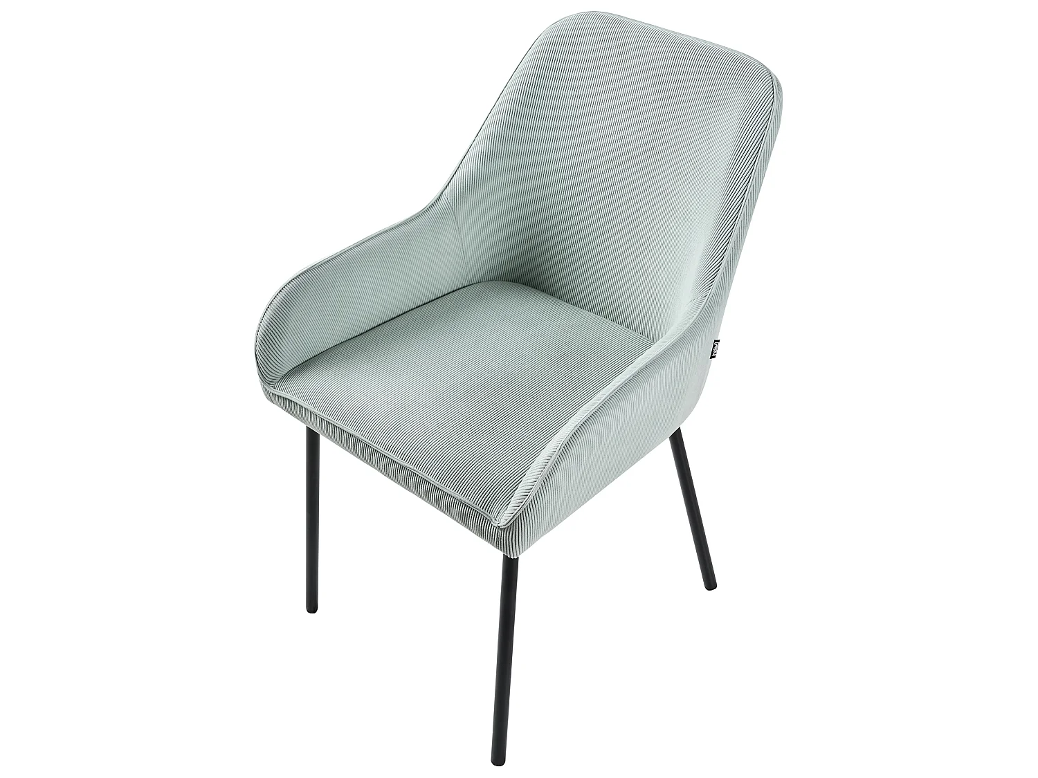 Set of 2 Dining Chairs LOVERNA Corduroy Mint Green