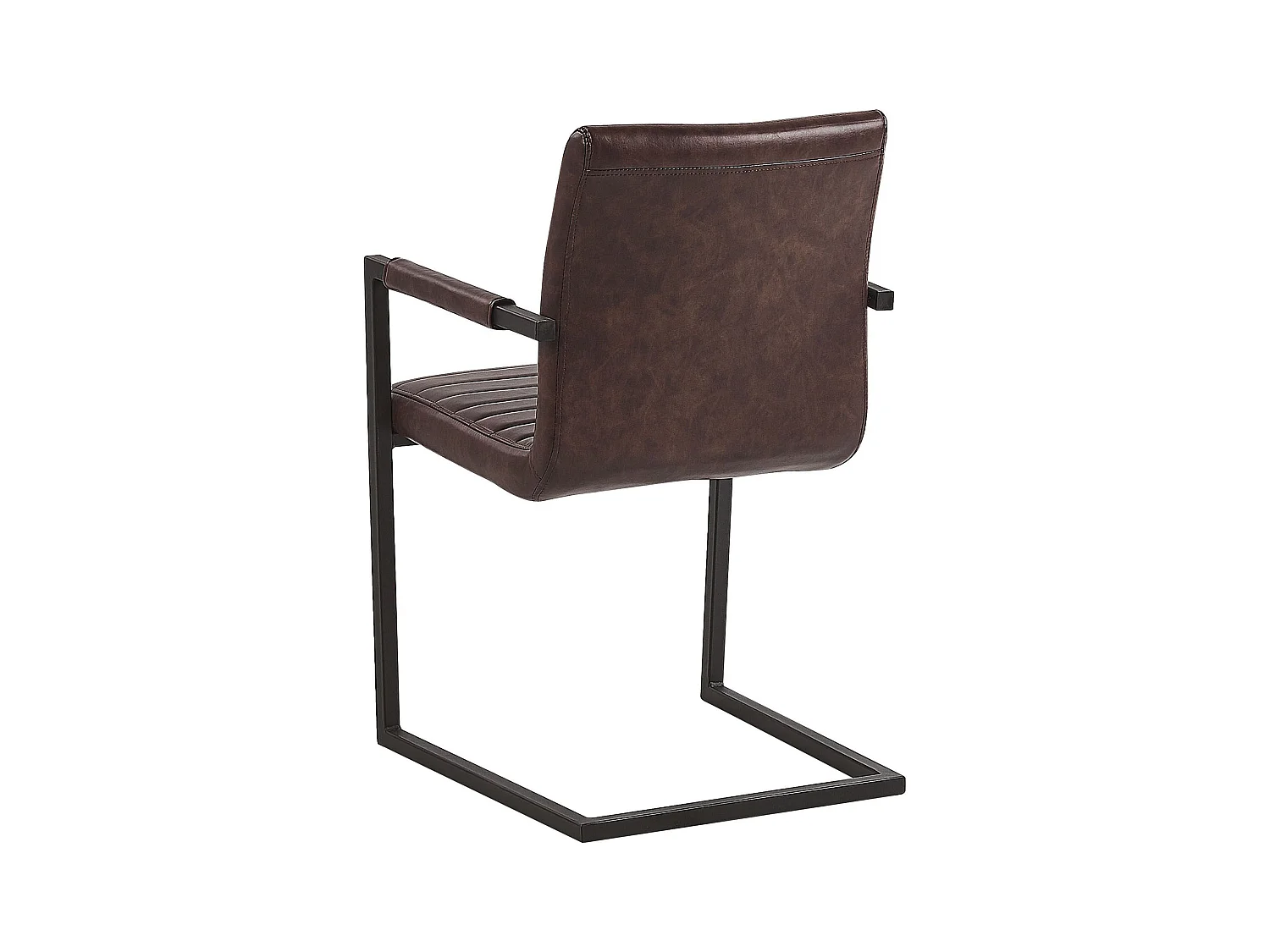 Lot de 2 chaises de salle à manger BUFORD Cuir PU Marron foncé