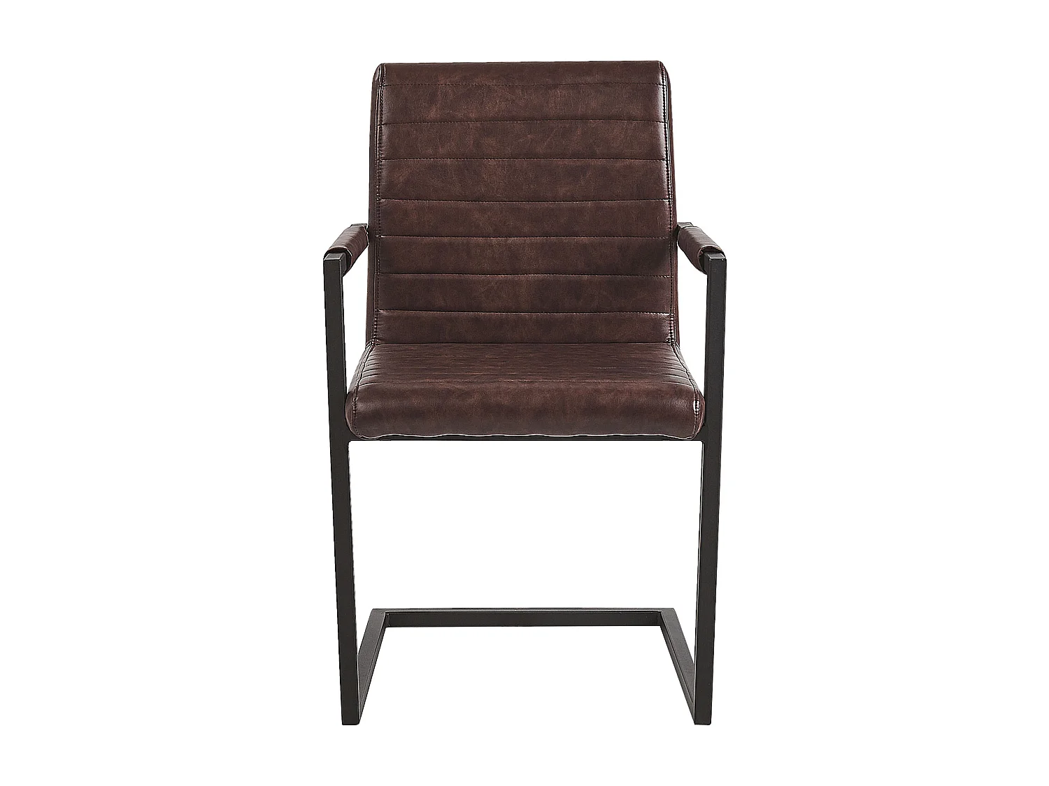 Set van 2 eetkamerstoelen BUFORD Kunstleer Donkerbruin