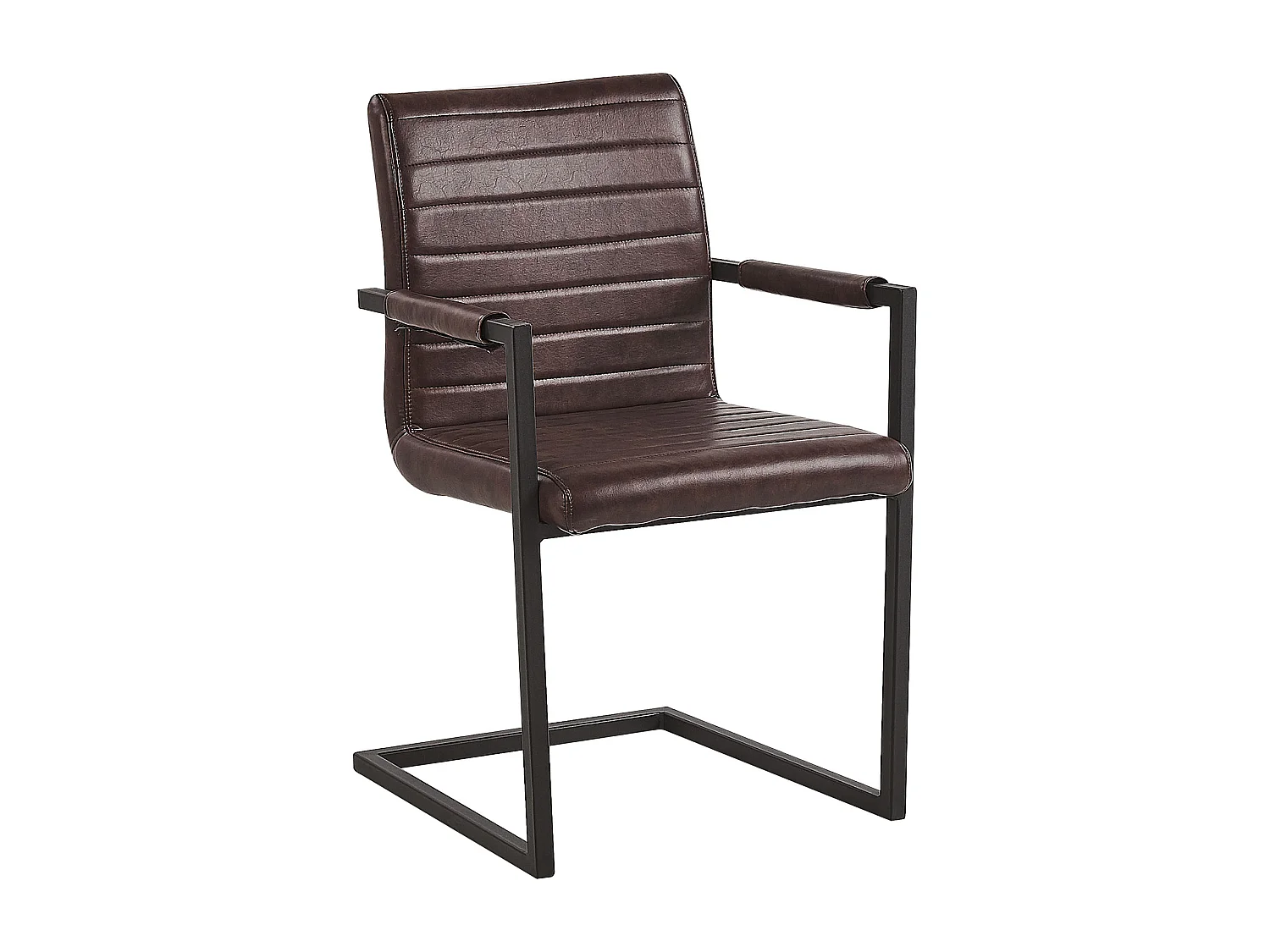 Set van 2 eetkamerstoelen BUFORD Kunstleer Donkerbruin