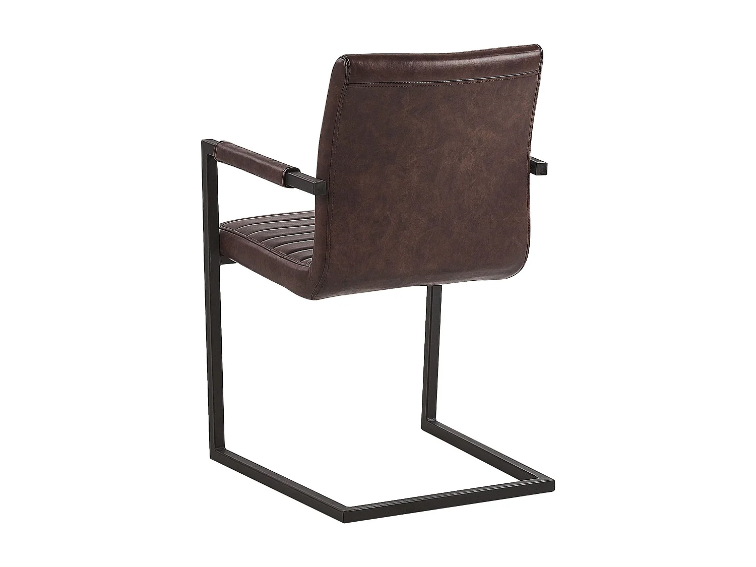 Set van 2 eetkamerstoelen BUFORD Kunstleer Donkerbruin