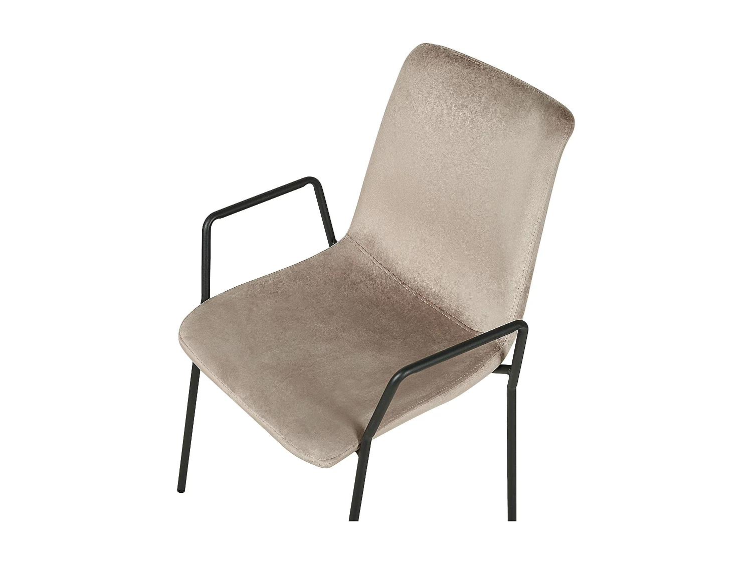 Set van 2 eetkamerstoelen JEFFERSON Fluweel Taupe