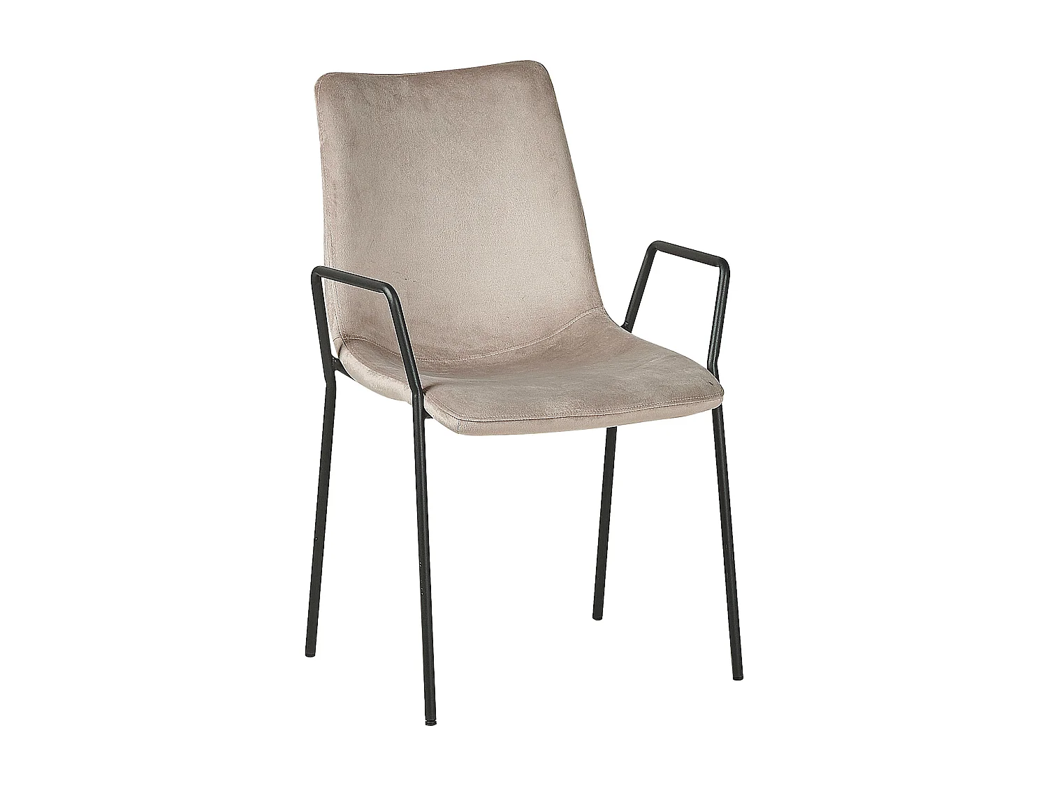 Lot de 2 chaises de salle à manger JEFFERSON Velours Taupe