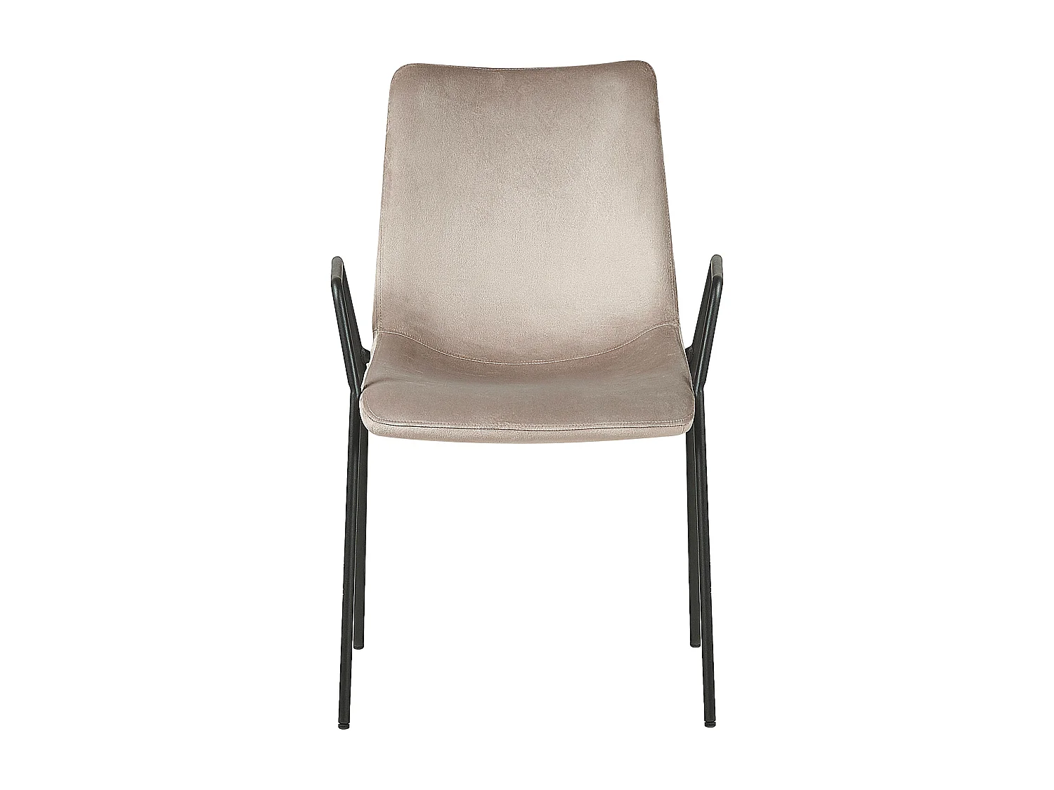 Lot de 2 chaises de salle à manger JEFFERSON Velours Taupe