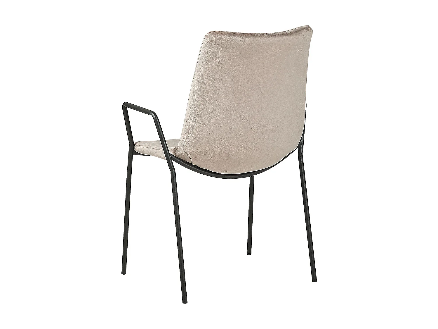Lot de 2 chaises de salle à manger JEFFERSON Velours Taupe