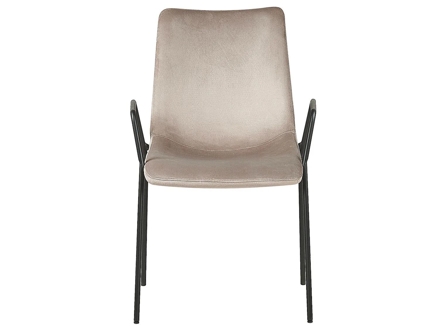Lot de 2 chaises de salle à manger JEFFERSON Velours Taupe