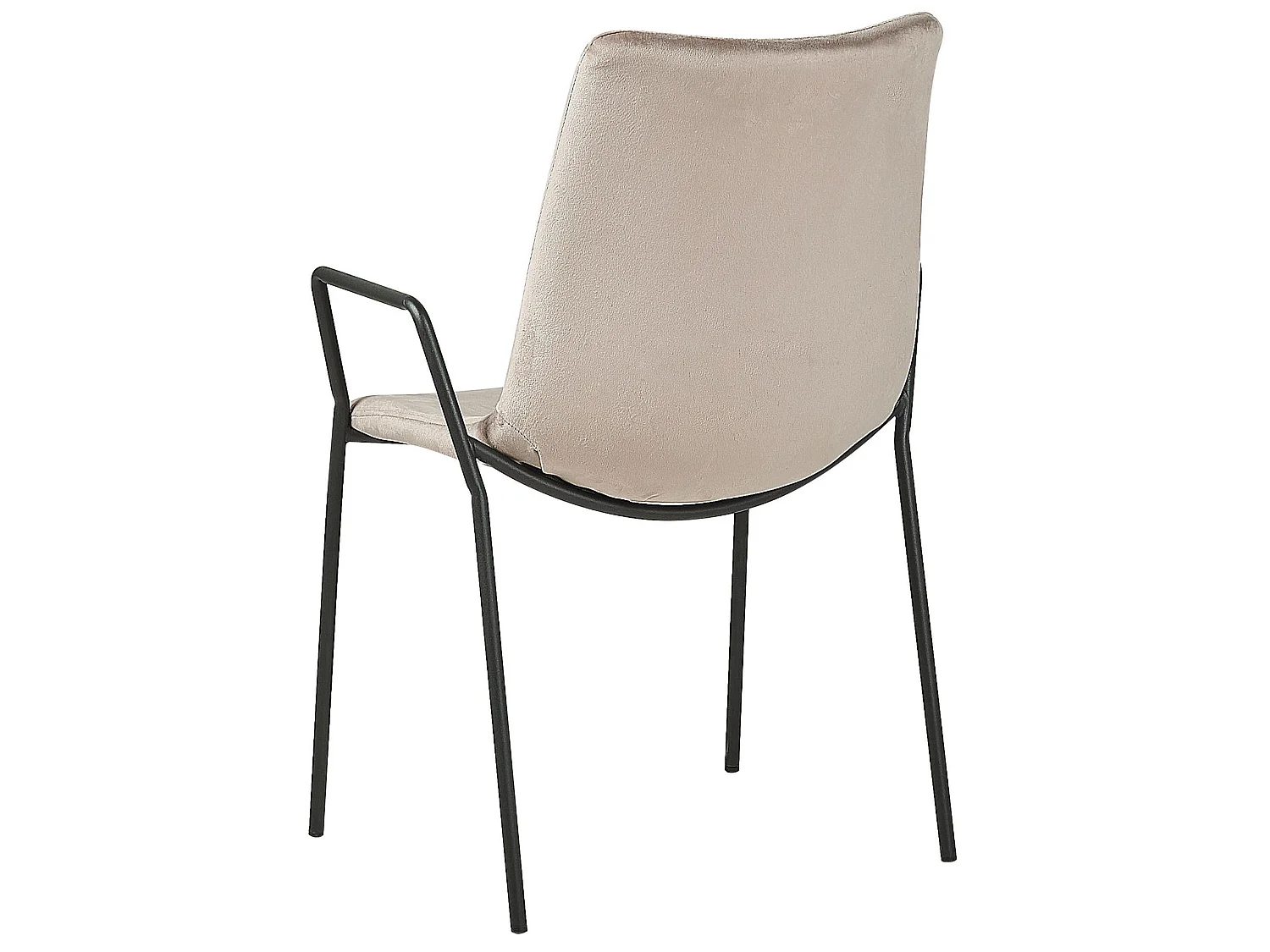 Lot de 2 chaises de salle à manger JEFFERSON Velours Taupe