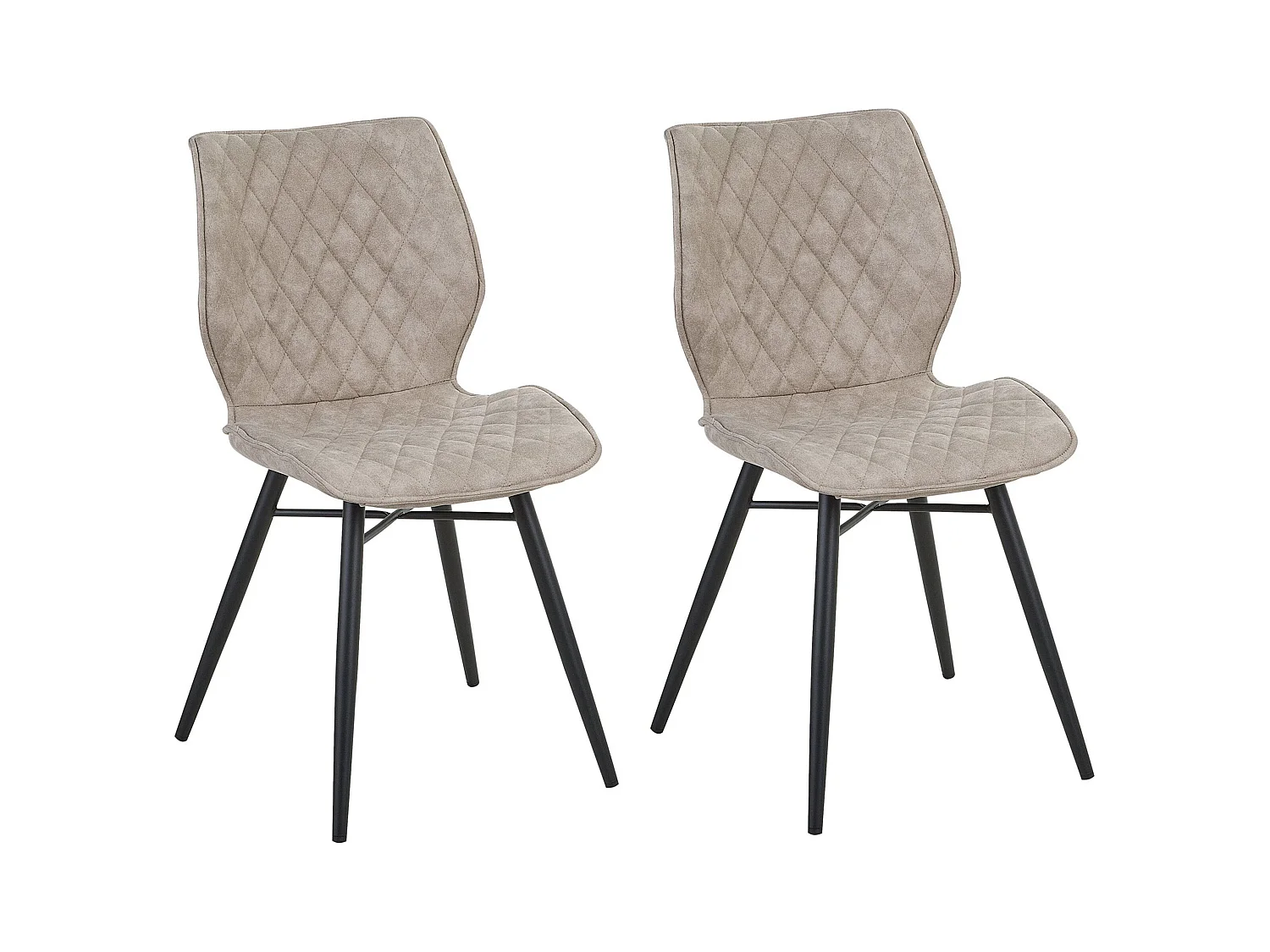Lot de 2 chaises de salle à manger LISLE Beige