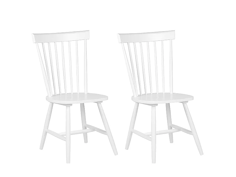 Lot de 2 chaises de salle à manger BURGES Bois Blanc