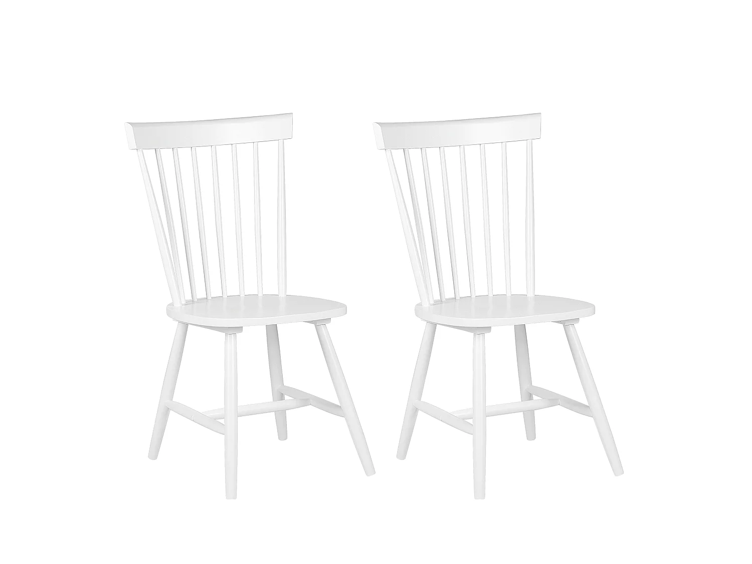 Set van 2 eetkamerstoelen BURGES Hout Wit