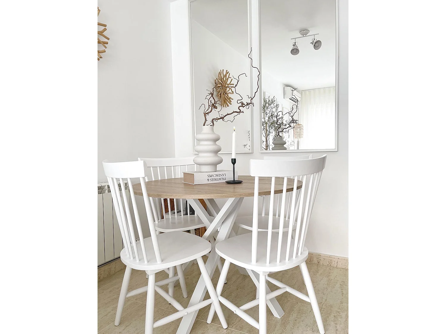 Lot de 2 chaises de salle à manger BURGES Bois Blanc