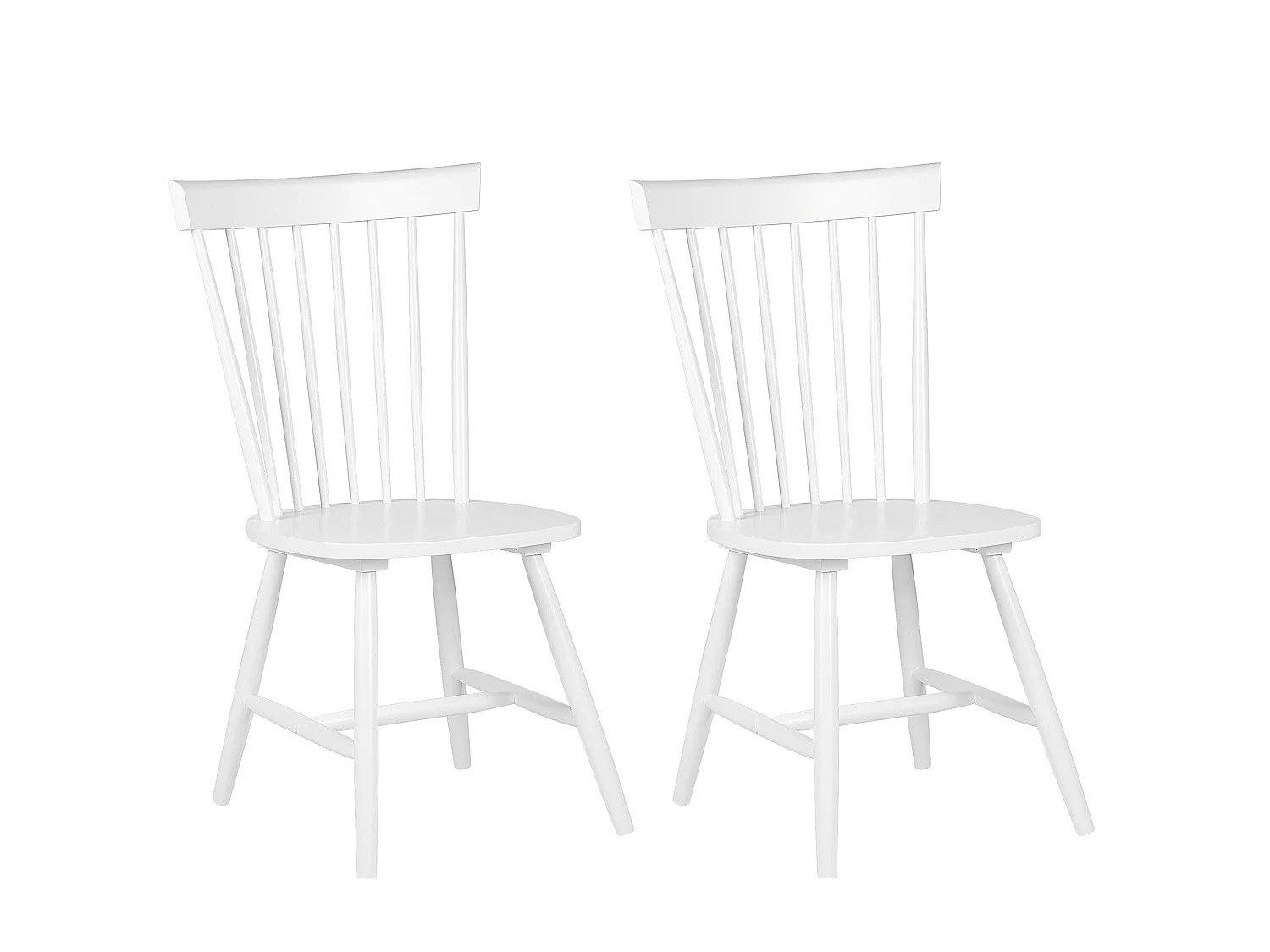 Lot de 2 chaises de salle à manger BURGES Bois Blanc
