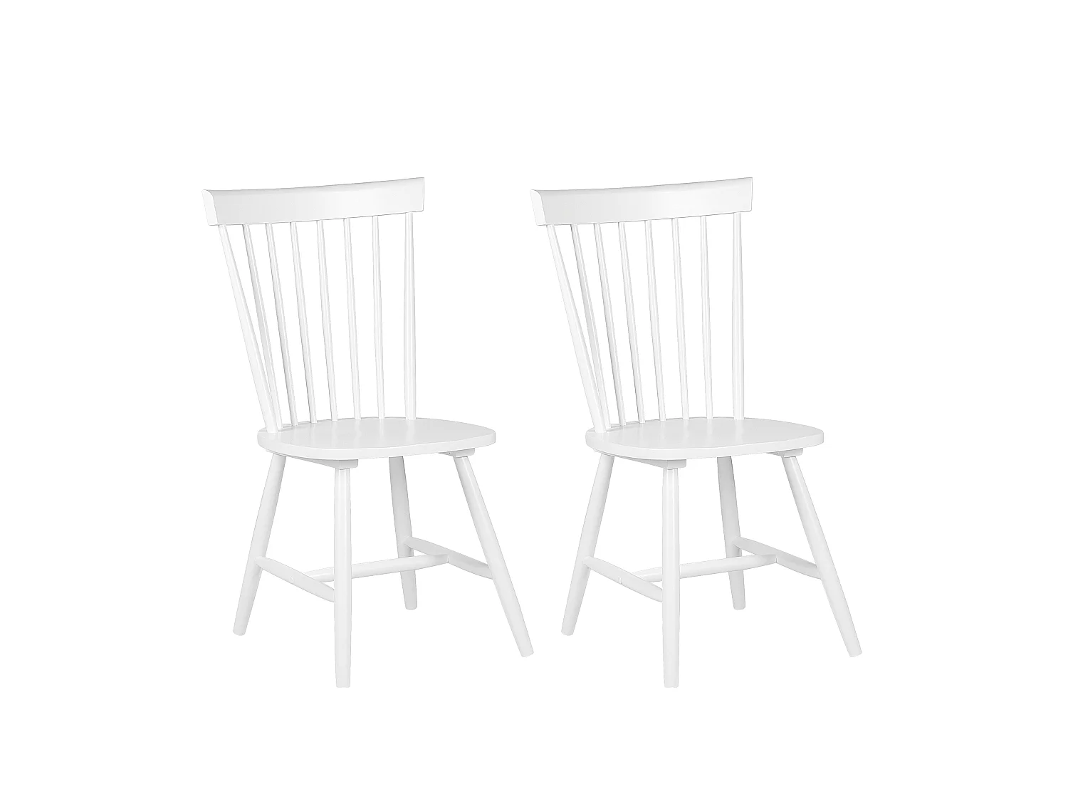 Set van 2 eetkamerstoelen BURGES Hout Wit