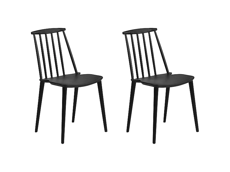 Zestaw 2 krzeseł do jadalni VENTNOR Czarny