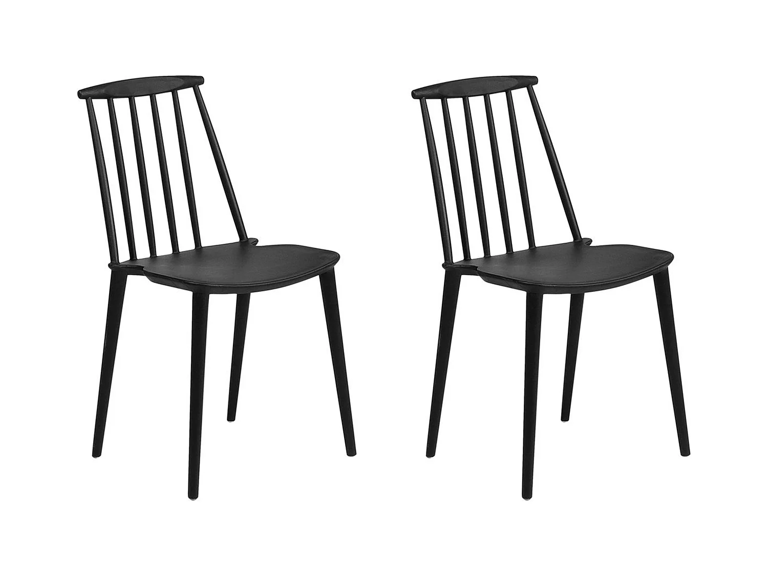 Lot de 2 chaises de salle à manger VENTNOR Noir
