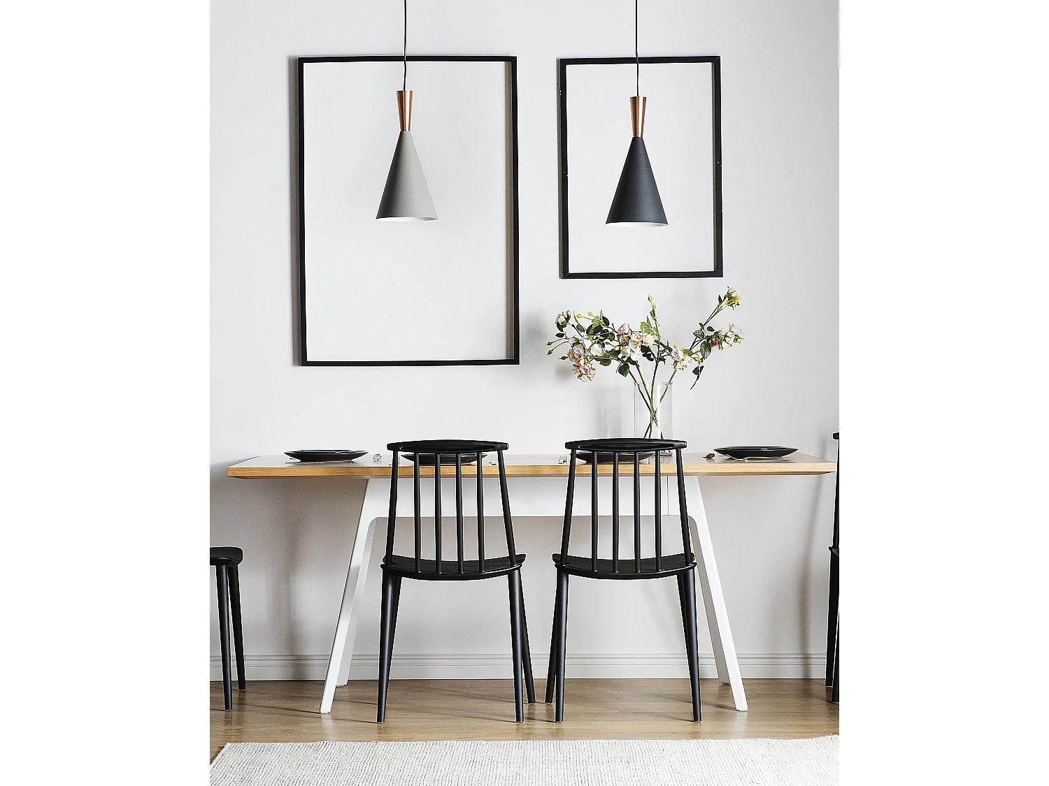 Set van 2 eetkamerstoelen VENTNOR Zwart