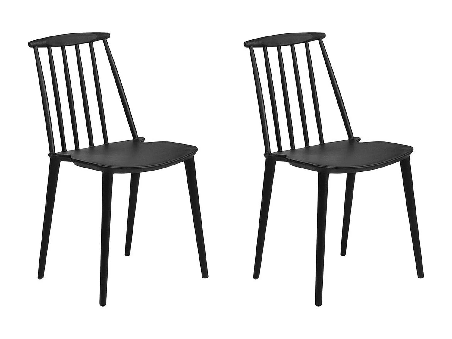 Lot de 2 chaises de salle à manger VENTNOR Noir