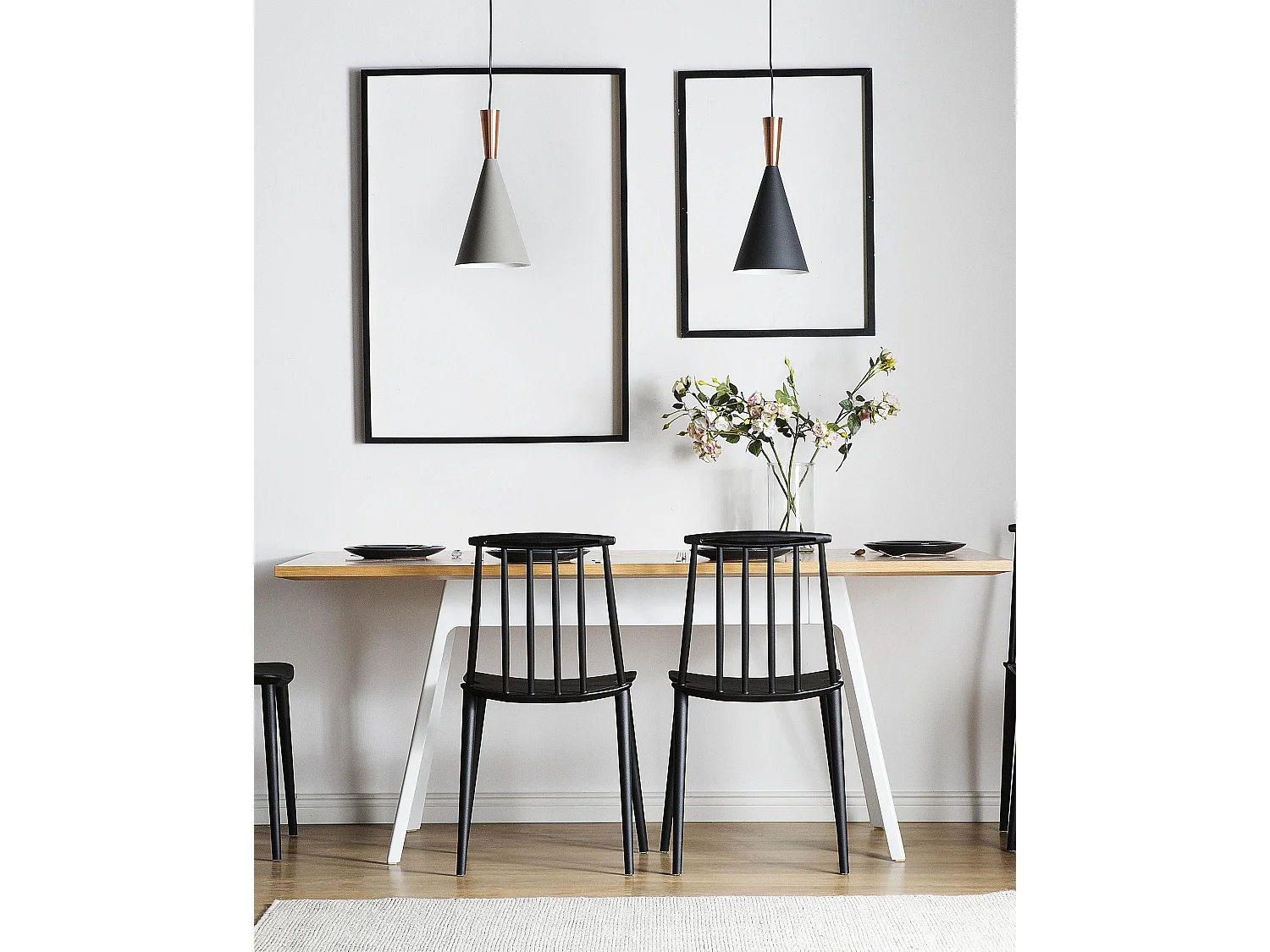 Lot de 2 chaises de salle à manger VENTNOR Noir