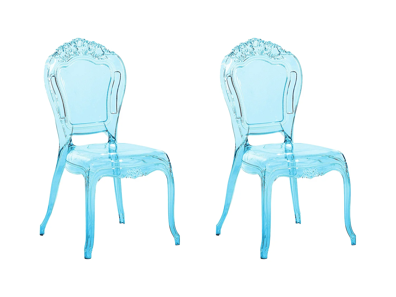 Lot de 2 chaises de salle à manger VERMONT Bleu clair
