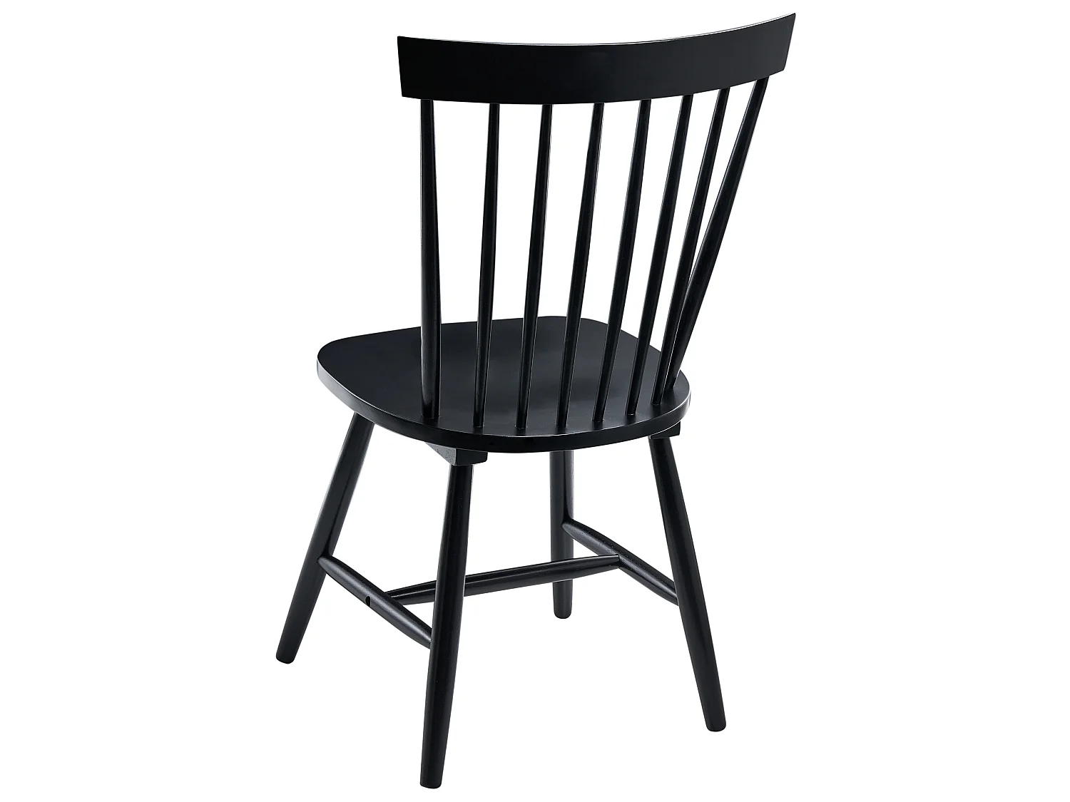 Lot de 2 chaises de salle à manger BURGES Bois Noir