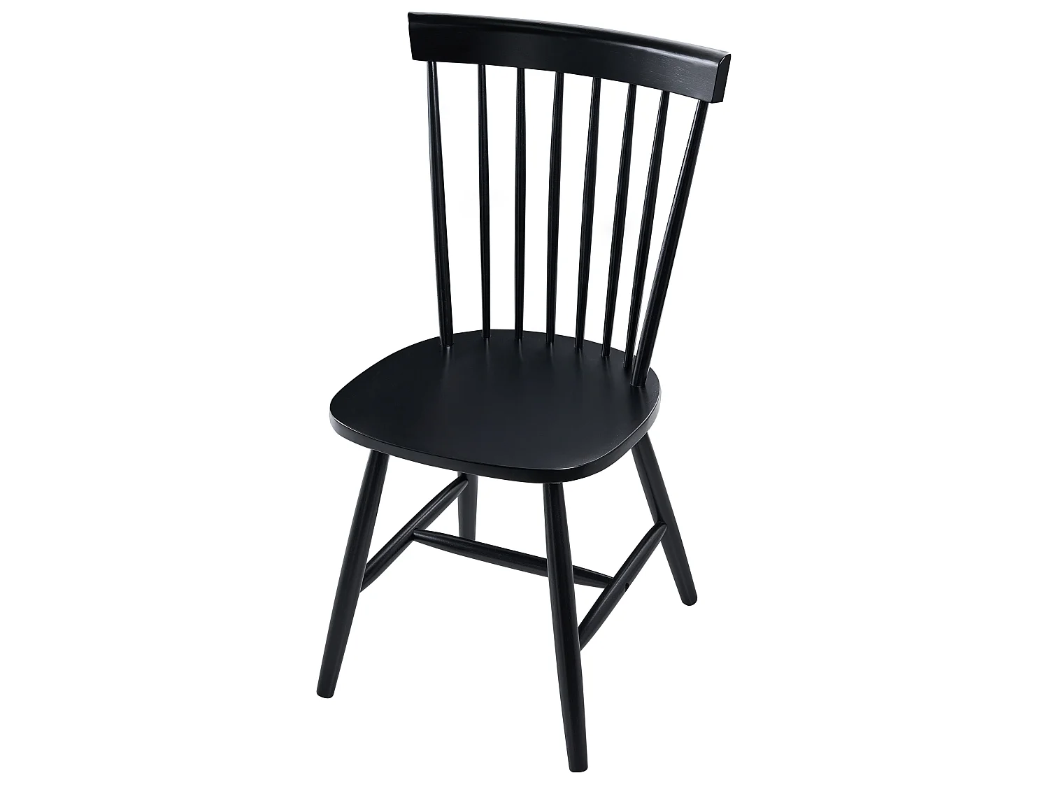 Lot de 2 chaises de salle à manger BURGES Bois Noir