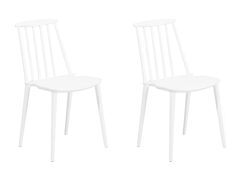 Modernes, weißes Stuhl-Set aus Kunststoff Ventnor