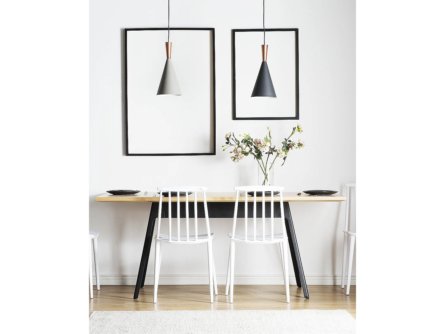 Set van 2 eetkamerstoelen VENTNOR Wit