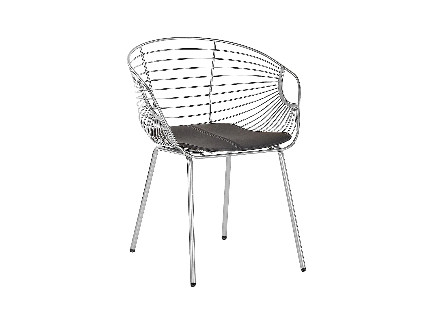 Lot de 2 chaises de salle à manger HOBACK Métal Argenté