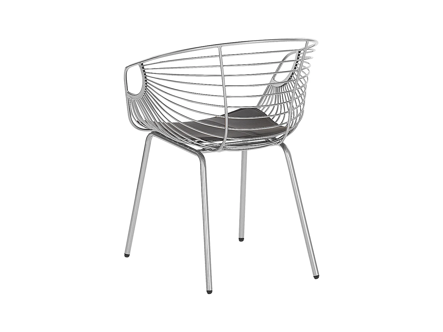 Lot de 2 chaises de salle à manger HOBACK Métal Argenté