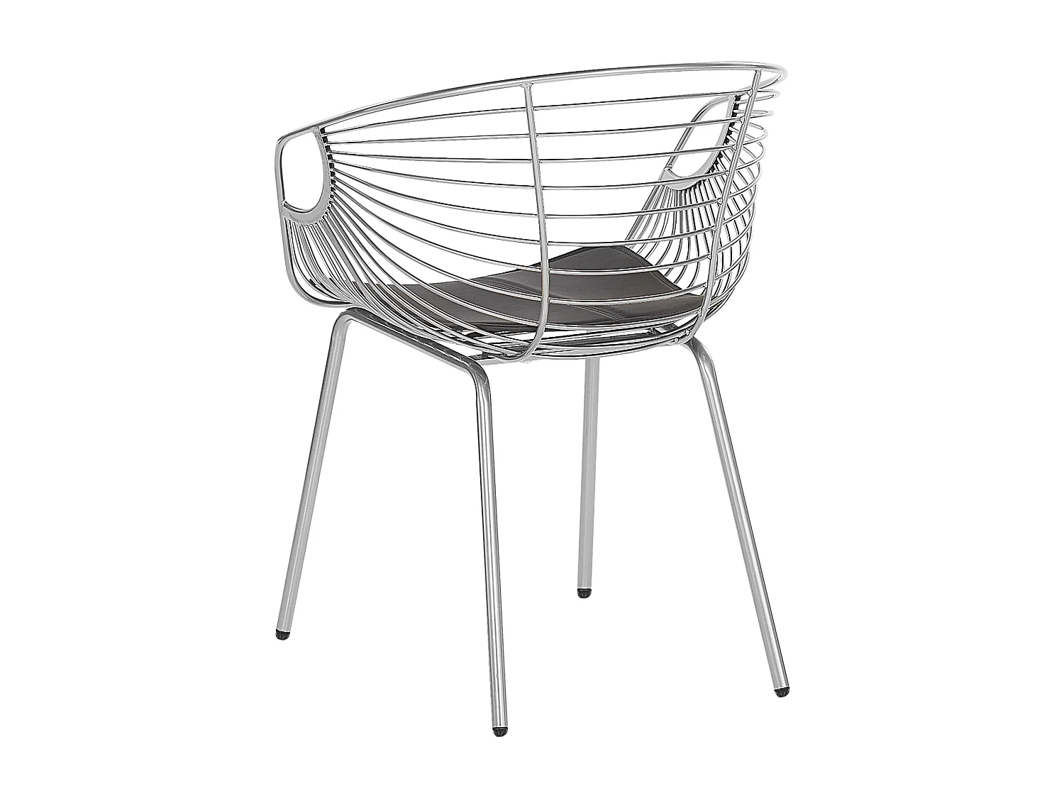 Lot de 2 chaises de salle à manger HOBACK Métal Argenté