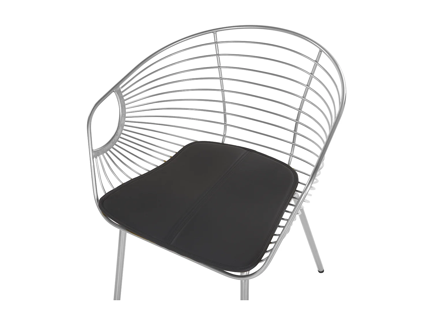 Lot de 2 chaises de salle à manger HOBACK Métal Argenté