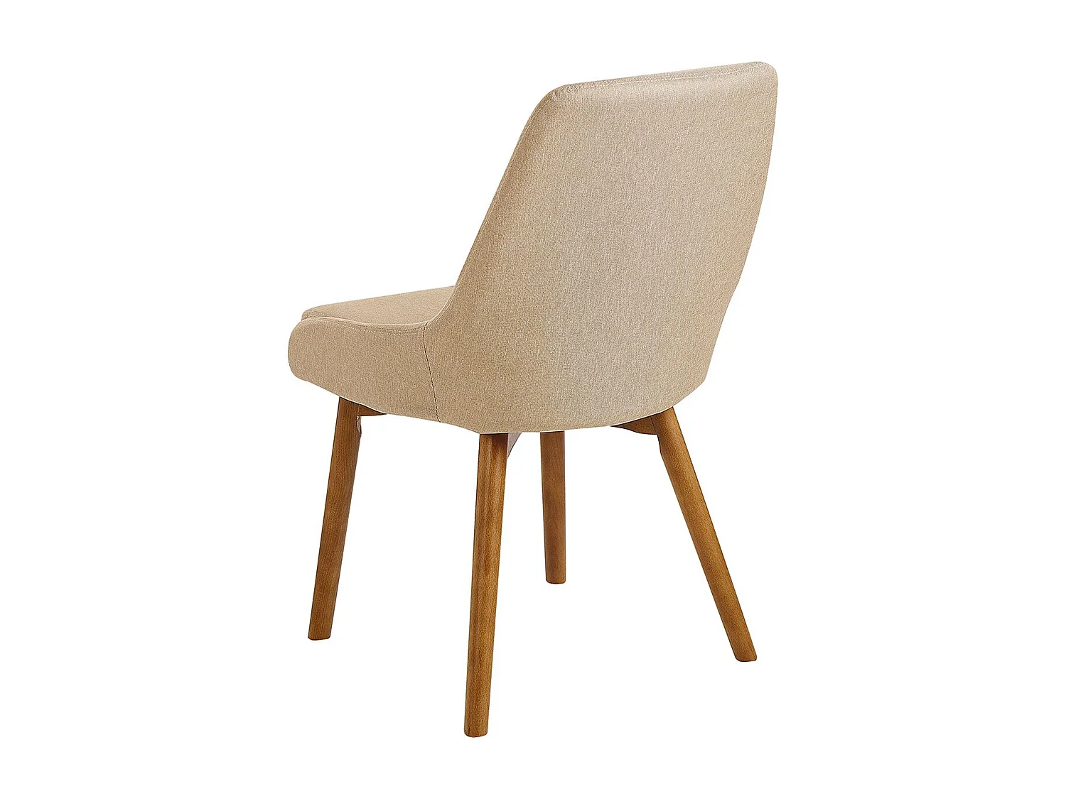 Esszimmerstuhl Set 2 Stühle Polsterbezug Holzbeine Sitzkissen beige Melfort