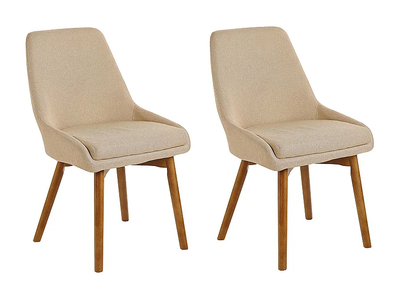 Lot de 2 chaises de salle à manger MELFORT Beige sable