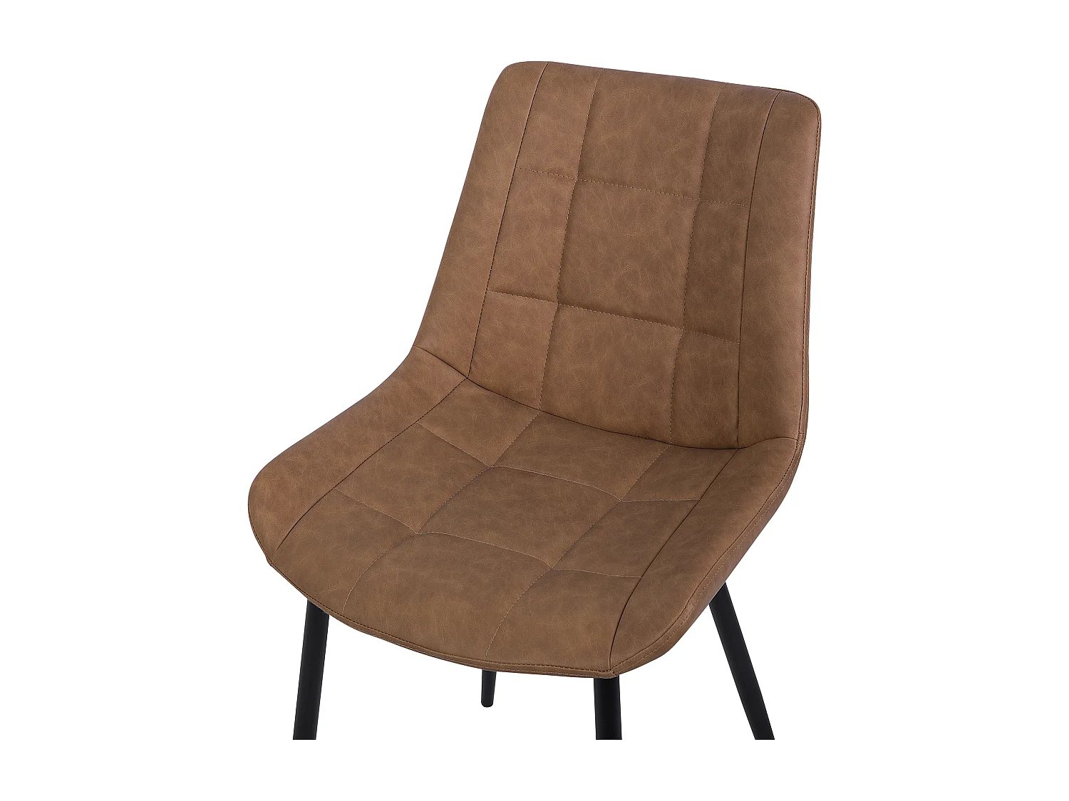 Set van 2 eetkamerstoelen MELROSE II Kunstleer Goudbruin