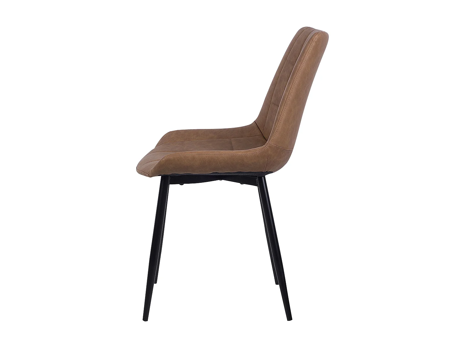 Set van 2 eetkamerstoelen MELROSE II Kunstleer Goudbruin