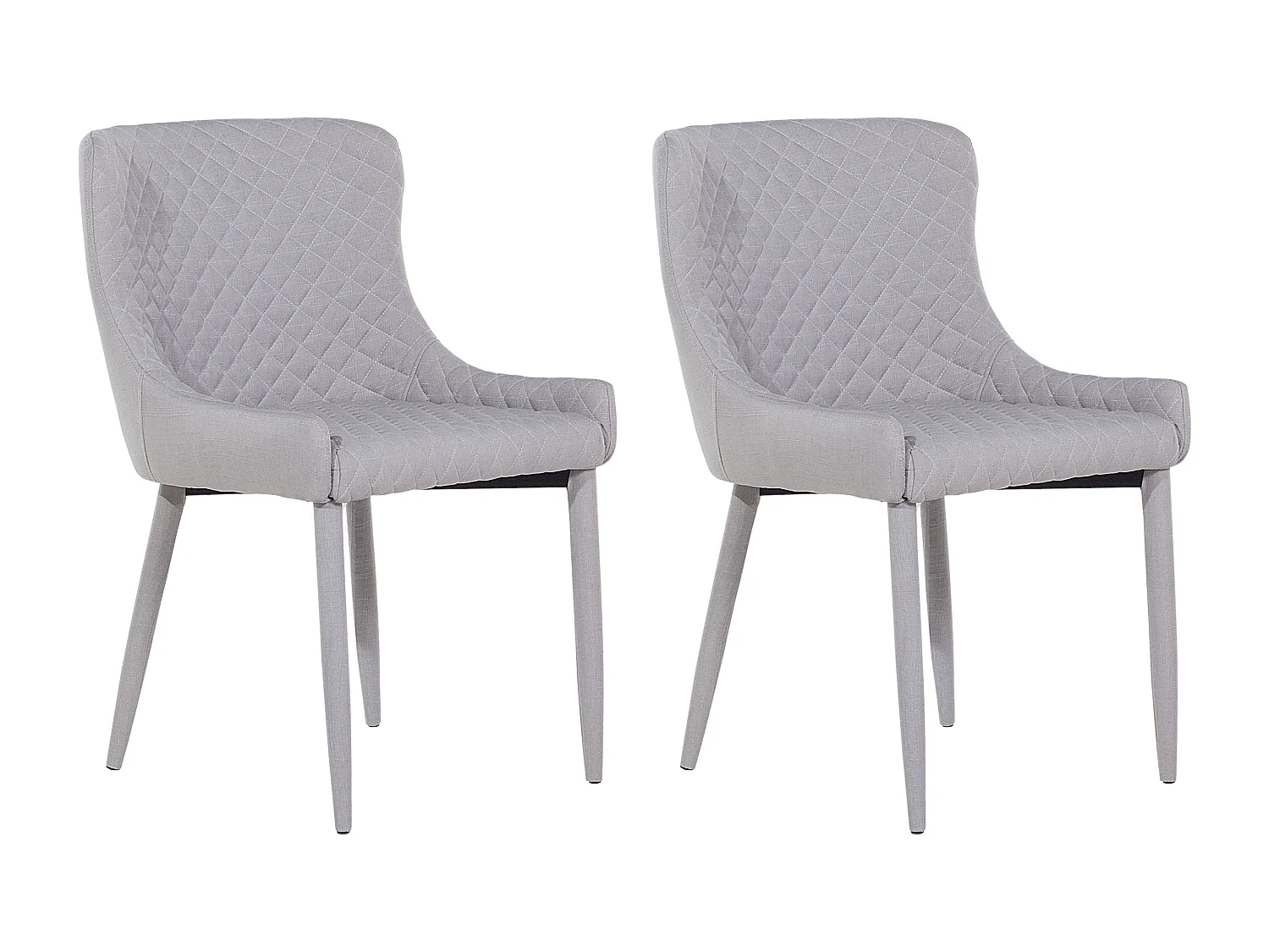 Set van 2 eetkamerstoelen SOLANO Lichtgrijs