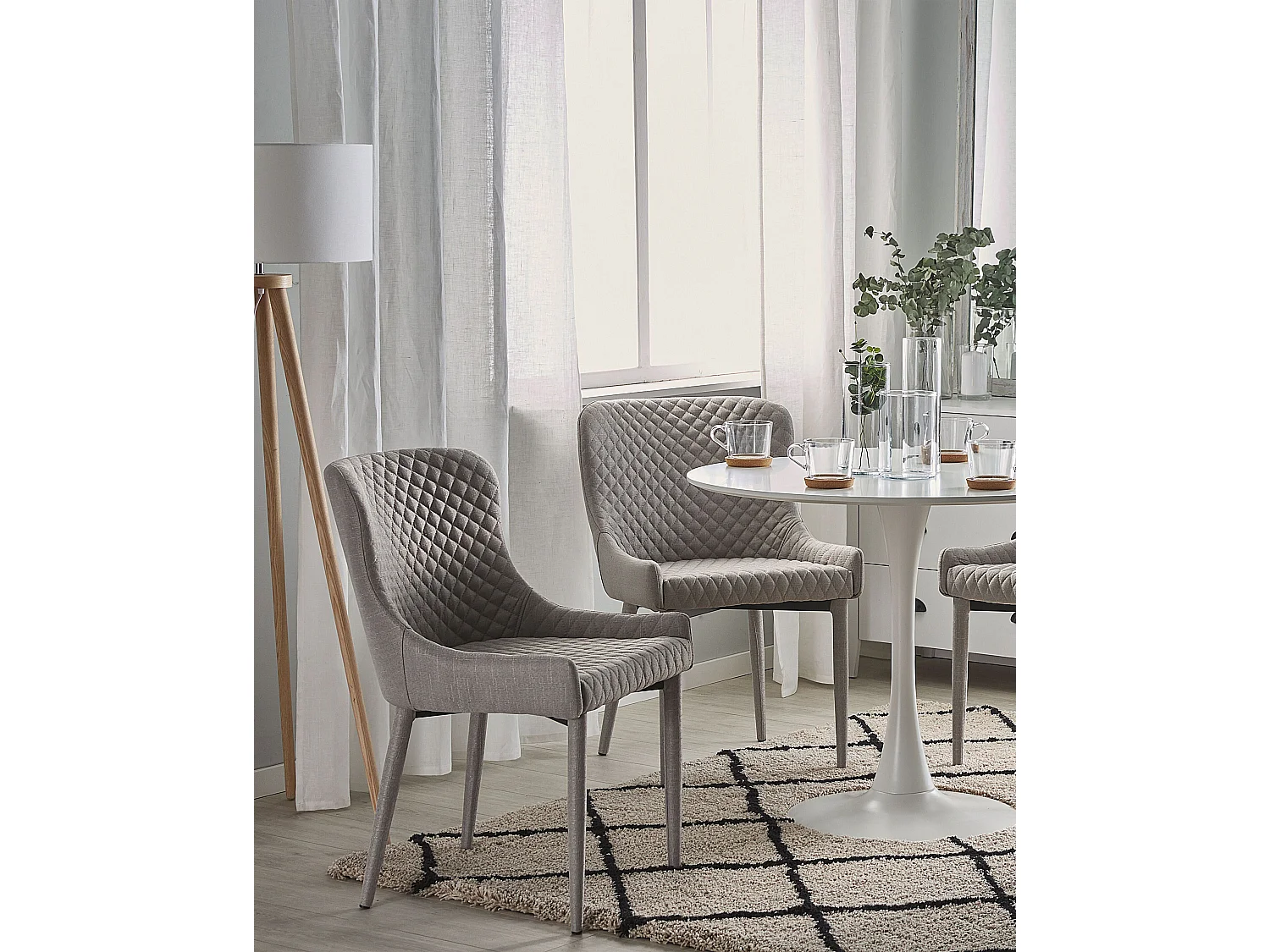 Set van 2 eetkamerstoelen SOLANO Lichtgrijs