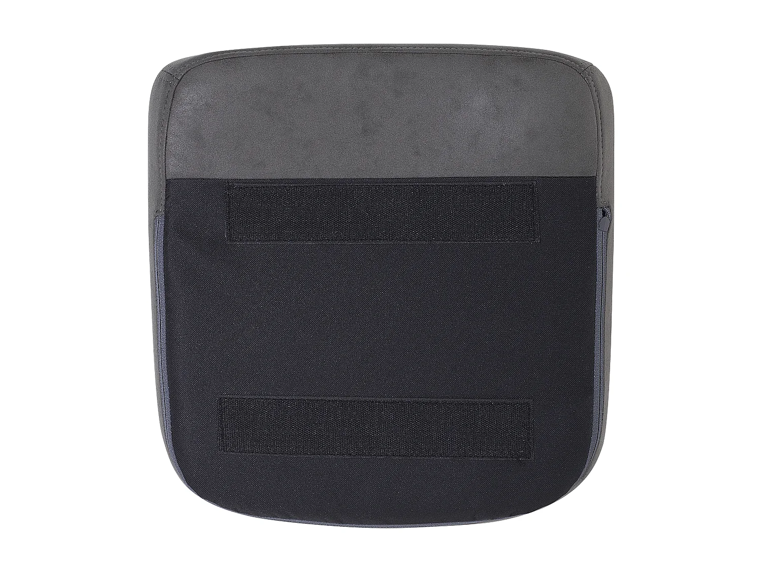 Komfortable Esszimmerstuhl aus steingrauem Kunstleder Yorkville